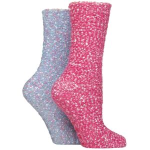 Women's 2 Pair SOCKSHOP Wildfeet Sparkle Popcorn Lounge Socks Pink / Blue 4-8 - Assorted - Size: 4-8 Women's 2 Pair SOCKSHOP Wildfeet Sparkle Popcorn Lounge Socks Pink / Blue 4-8 - Assorted - Size: 4-8