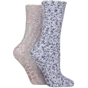 Women's 2 Pair SOCKSHOP Wildfeet Sparkle Popcorn Lounge Socks Purple / Grey 4-8 - Assorted - Size: 4-8 Women's 2 Pair SOCKSHOP Wildfeet Sparkle Popcorn Lounge Socks Purple / Grey 4-8 - Assorted - Size: 4-8