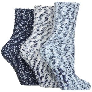 Women's 3 Pair SOCKSHOP Wildfeet Popcorn Cosy Lounge Socks Blue / White / Navy 4-8 - Blue - Size: Small Women's 3 Pair SOCKSHOP Wildfeet Popcorn Cosy Lounge Socks Blue / White / Navy 4-8 - Blue - Size: Small