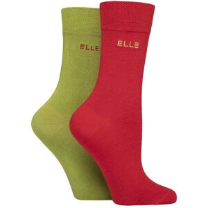 Women's 2 Pair Elle Plain Bamboo Fibre Socks Coastal Joy 4-8 - Assorted - Size: Small Women's 2 Pair Elle Plain Bamboo Fibre Socks Coastal Joy 4-8 - Assorted - Size: Small