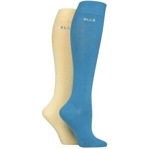Women's 2 Pair Elle Plain Bamboo Knee Highs Storm 4-8 - Blue - Size: Small Women's 2 Pair Elle Plain Bamboo Knee Highs Storm 4-8 - Blue - Size: Small