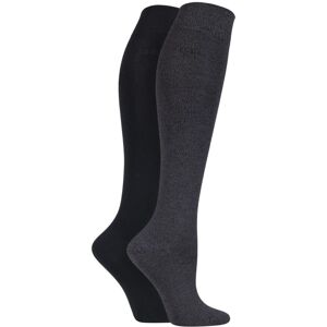 2 Pair Grey Plain Bamboo Knee Highs Ladies 4-8 Ladies - Elle - Grey - Size: Small 2 Pair Grey Plain Bamboo Knee Highs Ladies 4-8 Ladies - Elle - Grey - Size: Small