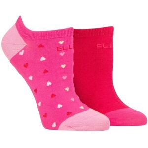 Women's 2 Pair Elle Plain, Patterned and Striped Bamboo No Show Socks Cherry Fizz Patterned 4-8 - Red - Size: Small Women's 2 Pair Elle Plain, Patterned and Striped Bamboo No Show Socks Cherry Fizz Patterned 4-8 - Red - Size: Small