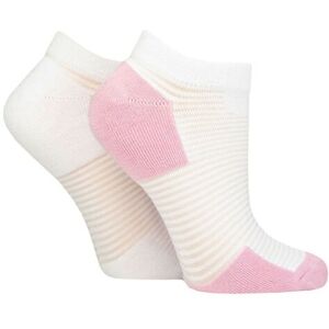 Women's 2 Pair Elle Bamboo Sheer Stripe Cushioned Heel and Toe No-Show Socks Fresh Pink 4-8 - Pink - Size: Small Women's 2 Pair Elle Bamboo Sheer Stripe Cushioned Heel and Toe No-Show Socks Fresh Pink 4-8 - Pink - Size: Small