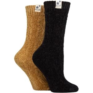 Women's 2 Pair Elle Cable Knit Chenille Boot Socks French Mustard 4-8 - Assorted - Size: Small Women's 2 Pair Elle Cable Knit Chenille Boot Socks French Mustard 4-8 - Assorted - Size: Small