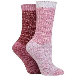 Women's 2 Pair Elle Chunky Ribbed Boot Socks Smokey Pink 4-8 - Pink - Size: Small Women's 2 Pair Elle Chunky Ribbed Boot Socks Smokey Pink 4-8 - Pink - Size: Small