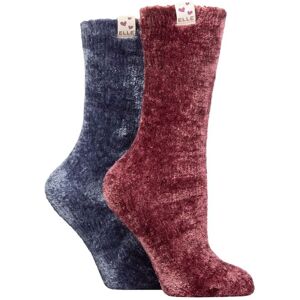 Women's 2 Pair Elle Chenille Leisure Socks Moonlight Blue 4-8 - Multi Coloured - Size: Small Women's 2 Pair Elle Chenille Leisure Socks Moonlight Blue 4-8 - Multi Coloured - Size: Small