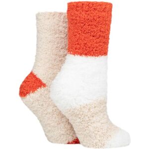 Women's 2 Pair Elle Fluffy and Cosy Blissful Bed Time Socks Rust 4-8 Ladies - Orange - Size: Small Women's 2 Pair Elle Fluffy and Cosy Blissful Bed Time Socks Rust 4-8 Ladies - Orange - Size: Small