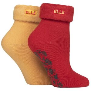 Women's 2 Pair Elle Thermal Bed and Slipper Socks Cinnamon 4-8 - Brown - Size: Small Women's 2 Pair Elle Thermal Bed and Slipper Socks Cinnamon 4-8 - Brown - Size: Small