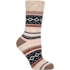SockShop Women's 1 Pair Country Pursuit Hebrides Hiker Wool Boot Socks Oat 4-8 - Multi Coloured - Size: Small SockShop Women's 1 Pair Country Pursuit Hebrides Hiker Wool Boot Socks Oat 4-8 - Multi Coloured - Size: Small
