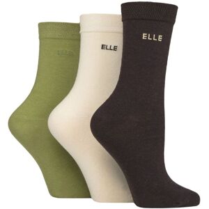 Women's 3 Pair Elle Plain, Striped and Patterned Cotton Socks with Smooth Toes Plain Forager 4-8 - Assorted - Size: Small Women's 3 Pair Elle Plain, Striped and Patterned Cotton Socks with Smooth Toes Plain Forager 4-8 - Assorted - Size: Small