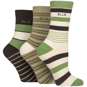 Women's 3 Pair Elle Plain, Striped and Patterned Cotton Socks with Smooth Toes Striped Forager 4-8 - Multi Coloured - Size: Small Women's 3 Pair Elle Plain, Striped and Patterned Cotton Socks with Smooth Toes Striped Forager 4-8 - Multi Coloured - Size: Small