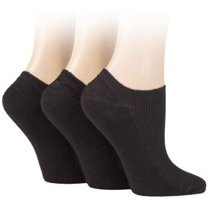 Women's 3 Pair Elle Bamboo Ribbed No Show Socks Black 4-8 Ladies - Black - Size: Small Women's 3 Pair Elle Bamboo Ribbed No Show Socks Black 4-8 Ladies - Black - Size: Small