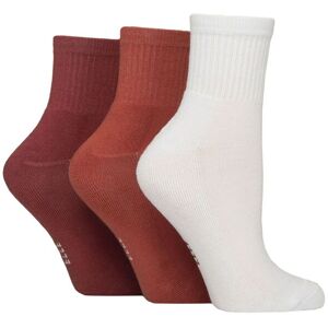 Women's 3 Pair Elle Half Cushion Bamboo Sport Anklet Socks Plain Wild Poppy 4-8 - Assorted - Size: Small Women's 3 Pair Elle Half Cushion Bamboo Sport Anklet Socks Plain Wild Poppy 4-8 - Assorted - Size: Small