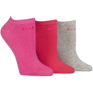 Women's 3 Pair Elle Plain, Stripe and Patterned Cotton No-Show Socks Cherry Fizz Plain 4-8 - Red - Size: Small Women's 3 Pair Elle Plain, Stripe and Patterned Cotton No-Show Socks Cherry Fizz Plain 4-8 - Red - Size: Small