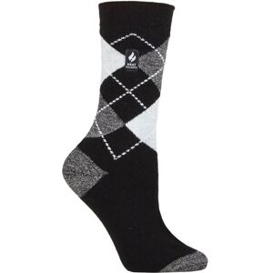 Women's 1 Pair SOCKSHOP Heat Holders 1.0 TOG Ultralite Striped, Argyle & Patterned Socks Valletta Argyle Black / Grey 4-8 Ladies - Multi Coloured - Size: Small Women's 1 Pair SOCKSHOP Heat Holders 1.0 TOG Ultralite Striped, Argyle & Patterned Socks Valletta Argyle Black / Grey 4-8 Ladies - Multi Coloured - Size: Small