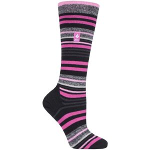 Women's 1 Pair SOCKSHOP Heat Holders 1.0 TOG Apres Ski Ultra Lite Ski Socks Black Stripe 4-8 Ladies - Multi Coloured - Size: Small Women's 1 Pair SOCKSHOP Heat Holders 1.0 TOG Apres Ski Ultra Lite Ski Socks Black Stripe 4-8 Ladies - Multi Coloured - Size: Small