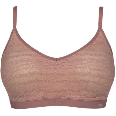 Womens 1 Pack Sloggi FREE Evolve Lace Push-Up Bra Date Night Pink L/XL - Pink - Size: Large Womens 1 Pack Sloggi FREE Evolve Lace Push-Up Bra Date Night Pink L/XL - Pink - Size: Large