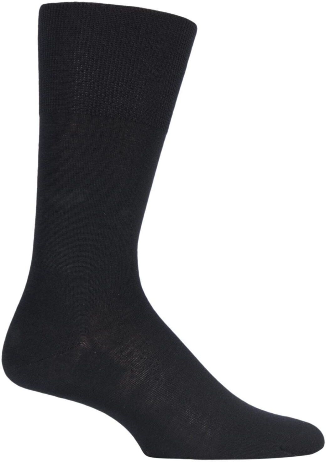 1 Pair Black Airport Plain Virgin Wool and Cotton Business Socks Men's 13-14.5 Mens - Falke - Black - Size: 13-14.5 Mens