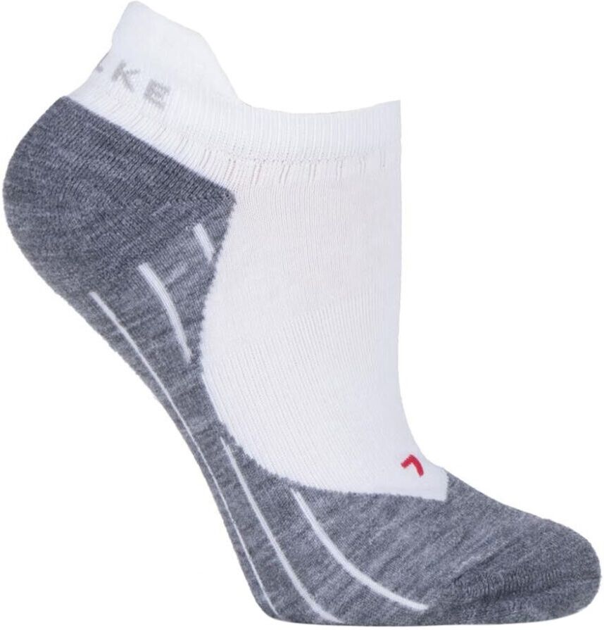 1 Pair White / Grey RU4 Invisible Light Volume Ergonomic Cushioned Invisible Running Socks Ladies 7-8 Ladies - Falke - White - Size: Small