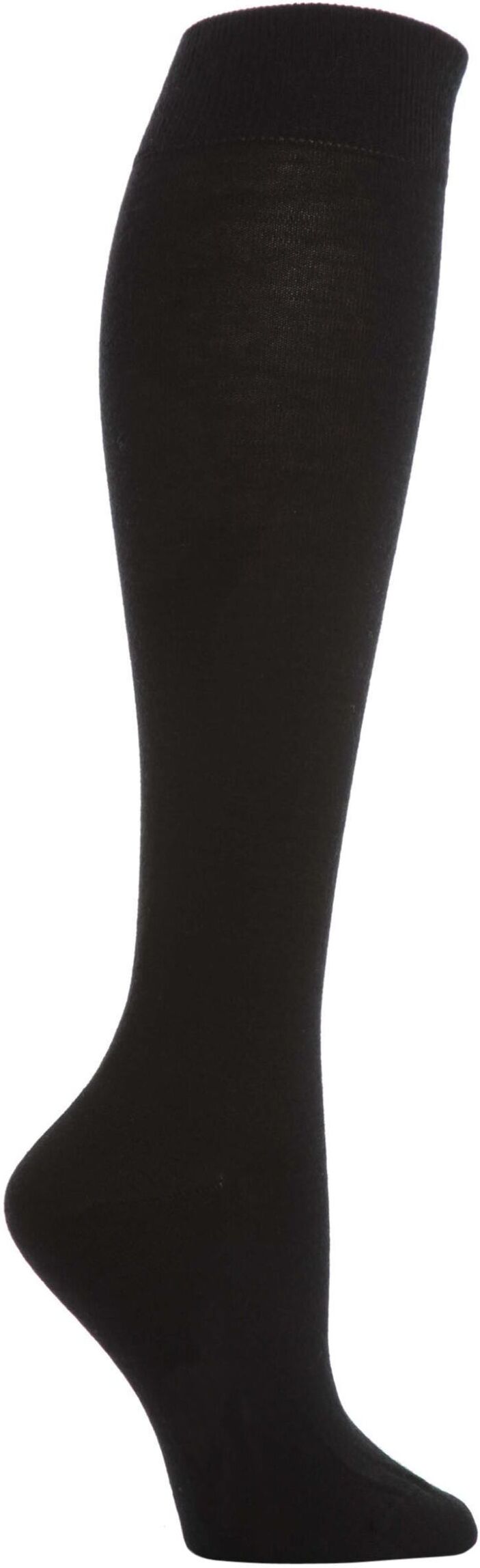 1 Pair Black Soft Merino Wool Knee High Socks Ladies 5.5-6.5 Ladies - Falke - Black - Size: Small