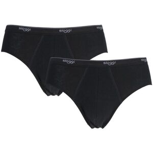 2 Pack Black Basic Midi Brief Men's 36 Mens - Sloggi  - Black - Size: 36 Mens