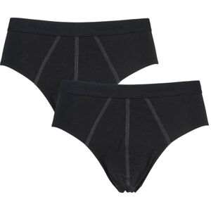 2 Pack Black 24/7 Basic Natural Cotton Midi Briefs Men's 38 Mens - Sloggi  - Black - Size: 38 Mens