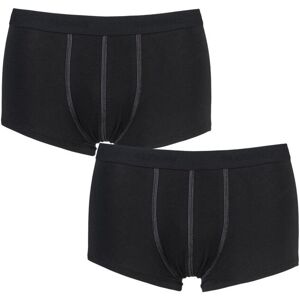 2 Pack Black 24/7 Basic Natural Cotton Hipster Briefs Men's 32 Mens - Sloggi  - Black - Size: 32 Mens