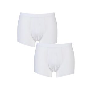 2 Pack White 24/7 Basic Natural Cotton Boxer Shorts Men's 40 Mens - Sloggi  - White - Size: 40 Mens