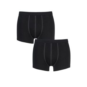 2 Pack Black 24/7 Basic Natural Cotton Boxer Shorts Men's 36 Mens - Sloggi  - Black - Size: 36 Mens