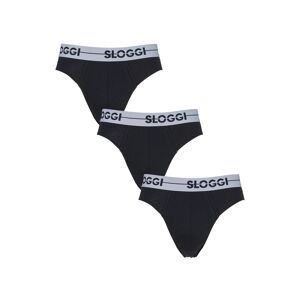 3 Pack Black Go Soft Waistband Comfort Cotton Briefs Men's 32 Mens - Sloggi  - Black - Size: 32 Mens