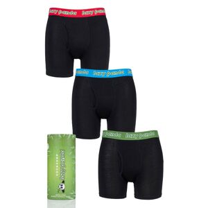 3 Pack Black / Red / Green Bamboo Boxer Shorts Men's Extra Large - Lazy Panda  - Assorted - Size: Extra Large