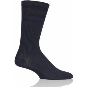 1 Pair Navy Extra Wide Bamboo Softop Socks Men's 11-13 Mens - HJ Hall  - Blue - Size: 11-13 Mens