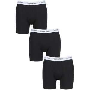 3 Pack Black Cotton Stretch Longer Leg Boxer Brief Shorts Men's Medium - Calvin Klein  - Black - Size: Medium