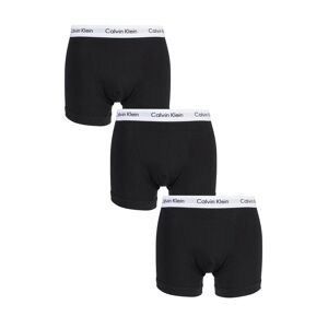 3 Pack Black Cotton Stretch Trunks Men's Large - Calvin Klein  - Black - Size: Large