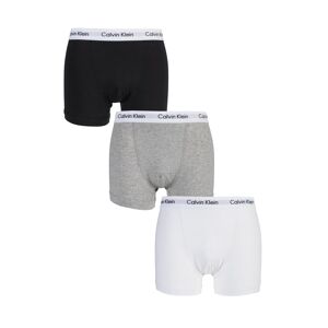3 Pack Black / White / Grey Cotton Stretch Trunks Men's Small - Calvin Klein  - Assorted - Size: Small