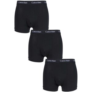 3 Pack Black / Black Cotton Stretch Trunks Men's Medium - Calvin Klein  - Black - Size: Medium