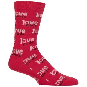 SOCKSHOP Music Collection 1 Pair The Beatles Cotton Socks Love Me Do Red 7-11 Unisex - Red - Size: 7-11 Unisex