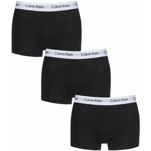 3 Pack Black Low Rise Trunks Men's Extra Small - Calvin Klein - Black - Size: Extra Small