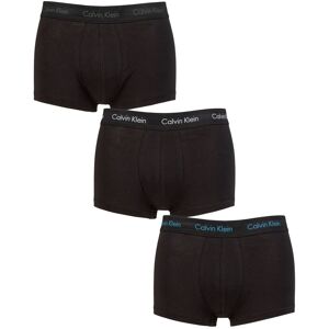 Mens 3 Pair Calvin Klein Low Rise Trunks Black / Grey Element XL - Black - Size: Extra Large