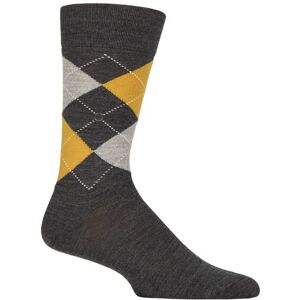 SockShop Mens 1 Pair Burlington Edinburgh Virgin Wool Argyle Socks Grey Yellow 6.5-11 Mens - Grey - Size: 6.5-11 Mens SockShop Mens 1 Pair Burlington Edinburgh Virgin Wool Argyle Socks Grey Yellow 6.5-11 Mens - Grey - Size: 6.5-11 Mens