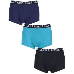 3 Pack Black / Navy Mix BOSS Plain Cotton Stretch Trunks Men's Extra Large - Hugo Boss - Multi Coloured - Size: Extra Large 3 Pack Black / Navy Mix BOSS Plain Cotton Stretch Trunks Men's Extra Large - Hugo Boss - Multi Coloured - Size: Extra Large