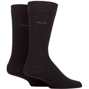 Hugo Boss Mens 2 Pair BOSS Soft Cotton Plain Socks Black 8.5-11 Mens - Black - Size: 8.5-11 Mens Hugo Boss Mens 2 Pair BOSS Soft Cotton Plain Socks Black 8.5-11 Mens - Black - Size: 8.5-11 Mens