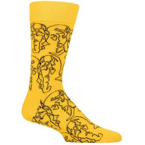 Mens and Women's 1 Pair Happy Socks Beatles Lines Socks Multi 4-7 Unisex - Yellow - Size: 4-7 Unisex Mens and Women's 1 Pair Happy Socks Beatles Lines Socks Multi 4-7 Unisex - Yellow - Size: 4-7 Unisex