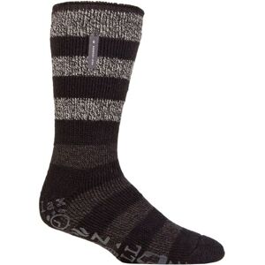 Mens 1 Pair SOCKSHOP Heat Holders Colden Lounge Socks Black / Charcoal Stripe 6-11 Mens - Black - Size: 6-11 Mens Mens 1 Pair SOCKSHOP Heat Holders Colden Lounge Socks Black / Charcoal Stripe 6-11 Mens - Black - Size: 6-11 Mens