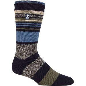 Mens 1 Pair SOCKSHOP Heat Holders 2.3 TOG Patterned and Plain Thermal Socks Galway Multi Stripe Navy / Olive 6-11 - Blue - Size: 6-11 Mens Mens 1 Pair SOCKSHOP Heat Holders 2.3 TOG Patterned and Plain Thermal Socks Galway Multi Stripe Navy / Olive 6-11 - Blue - Size: 6-11 Mens