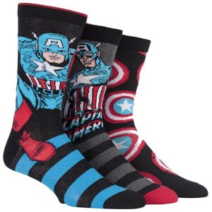 3 Pair Assorted Marvel Captain America Mix Cotton Socks Men's 11-13 Mens - Film & TV Characters - Assorted - Size: 11-13 Mens 3 Pair Assorted Marvel Captain America Mix Cotton Socks Men's 11-13 Mens - Film & TV Characters - Assorted - Size: 11-13 Mens