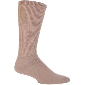 1 Pair Beige Wool Diabetic Socks Men's 6-11 Mens - HJ Hall - Brown - Size: 6-11 Mens 1 Pair Beige Wool Diabetic Socks Men's 6-11 Mens - HJ Hall - Brown - Size: 6-11 Mens