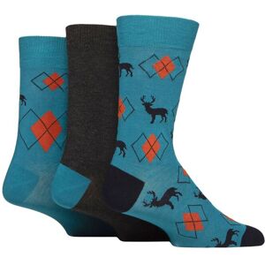 Mens 3 Pair Glenmuir Gift Tagged Patterned Bamboo Socks Teal Stag / Argyle 7-11 Mens - Multi Coloured - Size: 7-11 Mens Mens 3 Pair Glenmuir Gift Tagged Patterned Bamboo Socks Teal Stag / Argyle 7-11 Mens - Multi Coloured - Size: 7-11 Mens