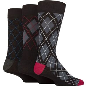 SockShop Mens 3 Pair Glenmuir Gift Tagged Patterned Bamboo Socks Black / Blue Argyle 7-11 - Multi Coloured - Size: 7-11 Mens SockShop Mens 3 Pair Glenmuir Gift Tagged Patterned Bamboo Socks Black / Blue Argyle 7-11 - Multi Coloured - Size: 7-11 Mens